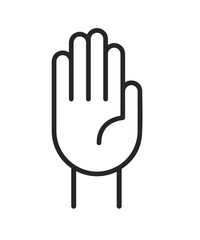 Obraz premium Do not touch hand icon stock illustration