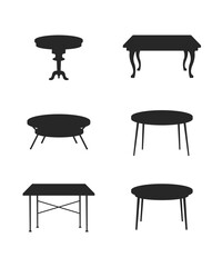 Set of tables stock illustration