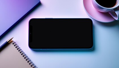 tablet pc and coffee cup