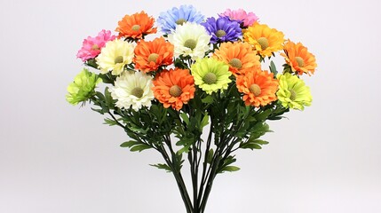 Fototapeta premium shot of asters in a mixed floral arrangement, emphasizing their vibrant colors and decorative appeal. | Aster 