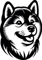 Cute Shiba Inu Animal Vector Silhouette - Perfect for T-Shirt, Cricut, and Sticker Design