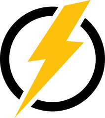 Power symbol set.Llightning bolt or thunder icons.Vector
