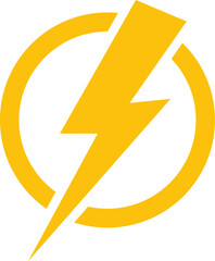 Power symbol set.Llightning bolt or thunder icons.Vector
