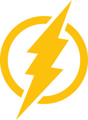 Power symbol set.Llightning bolt or thunder icons.Vector
