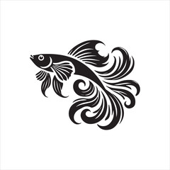 black and white fishes