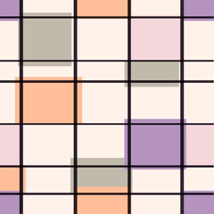 Strip with elements of chaos seamless pattern, vertical   colorful background print. Ornate vector stripe lines fabric.