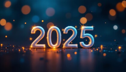 Text "2025" background