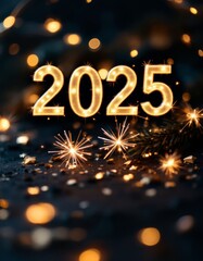 Text "2025" background