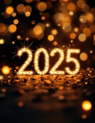 golden christmas lights