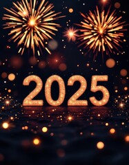 Text "2025" background