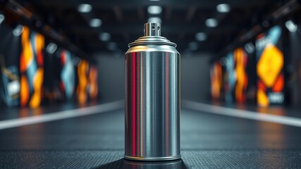 Fototapeta premium Aluminum Spray Paint Can - Bright & Bold Photorealistic AI Art
