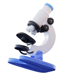  3D Illustration Microscope