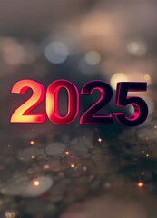 Text "2025" background
