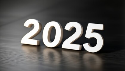 Text "2025" background