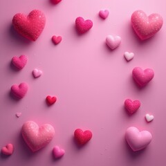 Obraz premium heart shaped candies