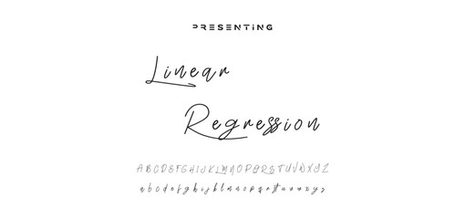 Hand drawn vector alphabet. Modern monoline signature script font. Elegant Signature Font. Best Alphabet Beautiful Calligraphy Signature Font lettering