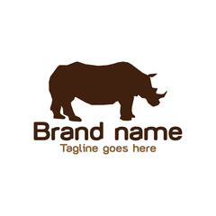 Rhino Logo Icon Vector Stock Vector.