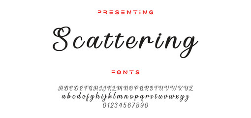 Hand drawn vector alphabet. Modern monoline signature script font. Elegant Signature Font. Best Alphabet Beautiful Calligraphy Signature Font lettering