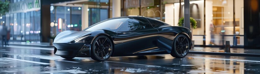 Showcase the edge advancements in electric vehicle technology through a revolutionary 3D design