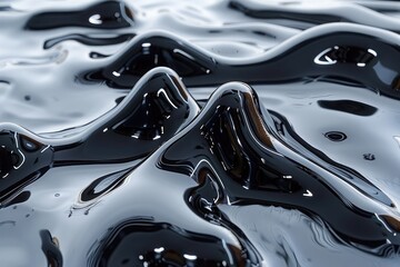 A smooth glossy black finish texture