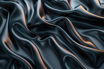 Fototapeta premium A smooth glossy black texture