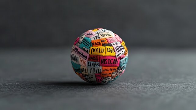 International Mother Tongue Day: A vibrant globe surrounded by words in multiple languages.