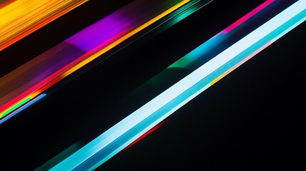 Fototapeta premium Abstract Diagonal Lines Of Vivid Colorful Light Streaks