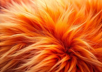 Close-up of Fluffy Orange and Pink Fur Texture - Soft Pet Fur Background