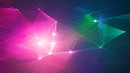 Abstract Pink And Green Network Connections