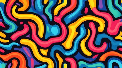 Vibrant Abstract Swirls: Colorful Design