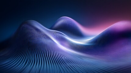 Abstract Waves Flow Dynamically in Vivid Hues
