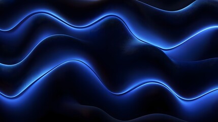 Obraz premium Abstract Blue Waves Flow Seamlessly
