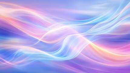 Fototapeta premium Abstract Waves Flow Gently, Soft Hues Dance