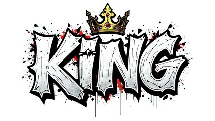 Urban Street Art: KING with Royal Crown