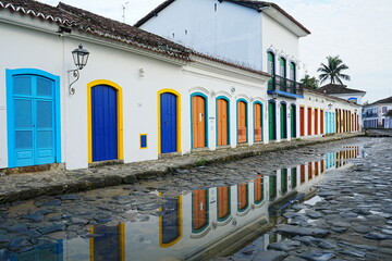 Portuguese Colonial Architecture In Paraty, Rio de Janeiro, Brazil - ブラジル...