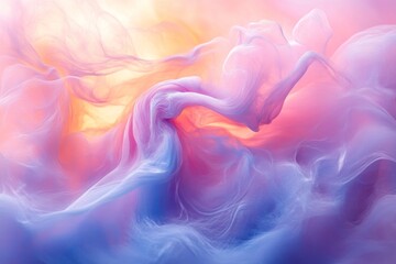 Fototapeta premium Abstract pastel-colored swirls of paint blending seamlessly