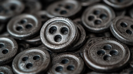 Obraz premium Buttons set web steel on background color black 