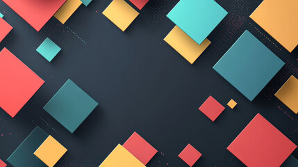 Abstract vector squares background. The template is ready to accommodate your text