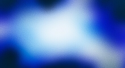 Glowing blue abstract shape, dark grainy black blue background, noise texture futuristic dynamic poster header cover wallpaper banner backdrop design