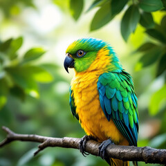 Fototapeta premium Yellow-headed Amazon Parrot on a Branch