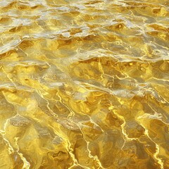 Golden ripples on water surface nature hyperrealistic texture outdoor close-up water reflection