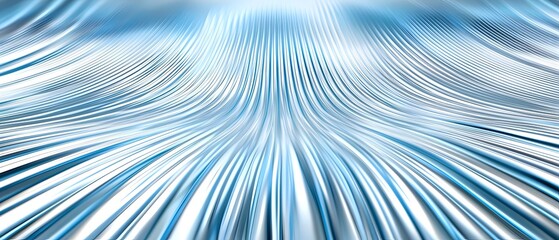 A blue and silver wave with a white background