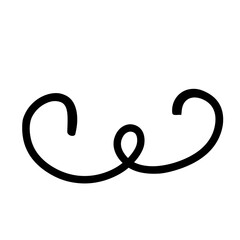 Black Calligraphic swirl flourish