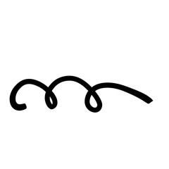 Black Calligraphic swirl flourish