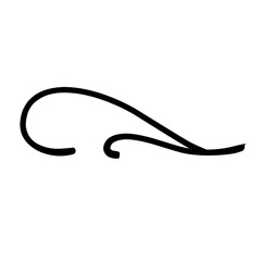 Black Calligraphic swirl flourish