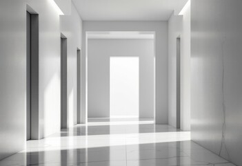 Fototapeta premium empty white room
