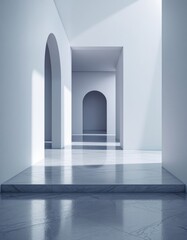 Fototapeta premium empty room with windows