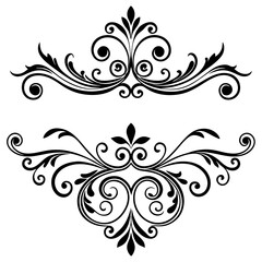 Elegant Vintage Dividers: Ornate Swirls and Calligraphic Borders