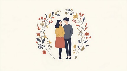 Couple walking in the park