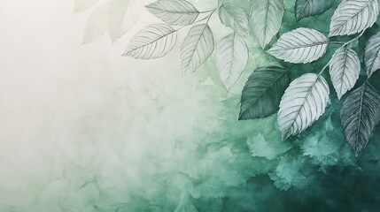 Close up of green leaves background.